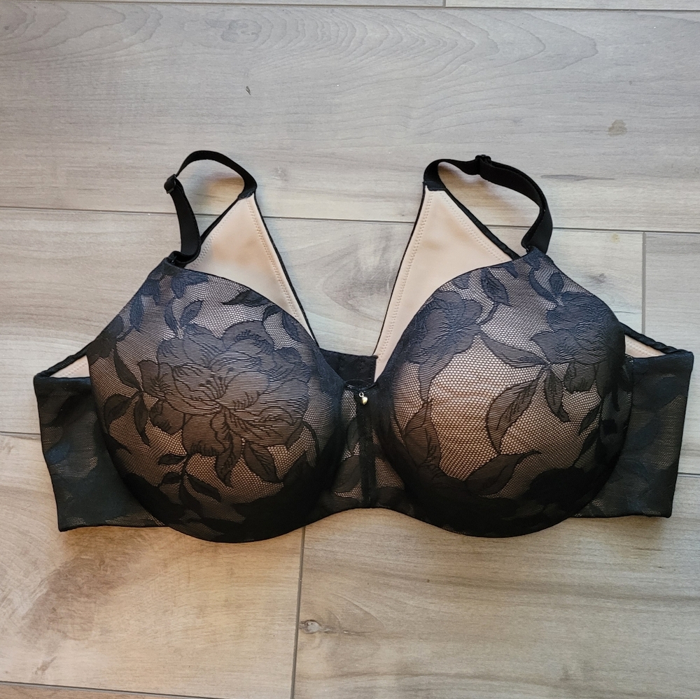 Cacique Black/Nude Balconette Bra